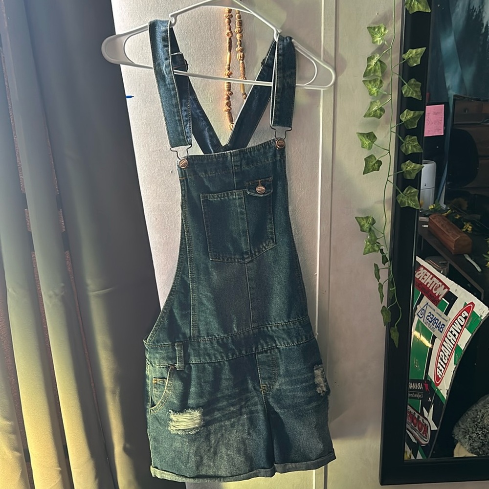 Blue Overall shorts
